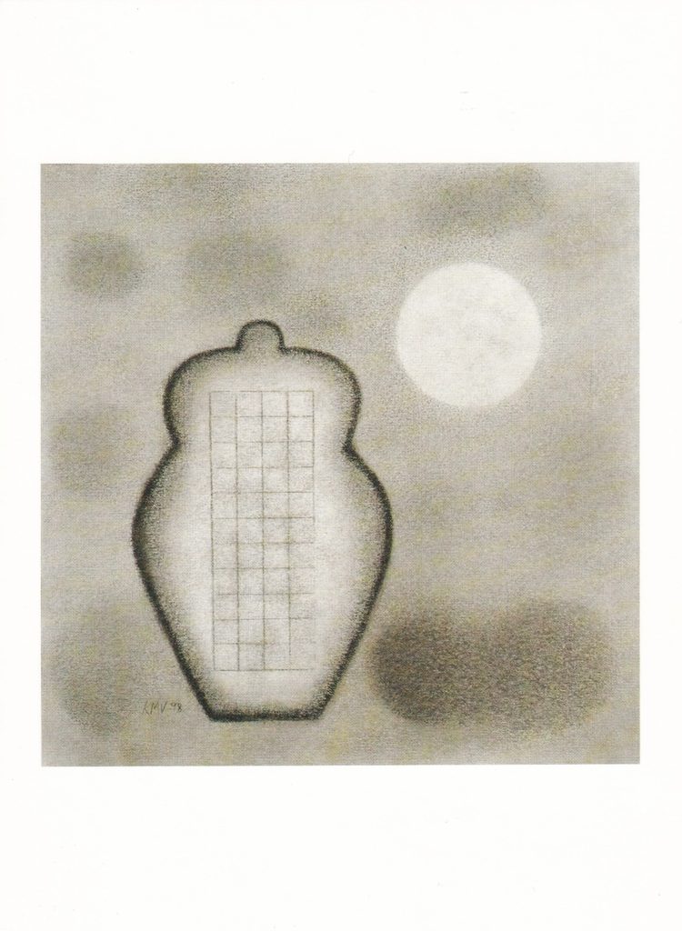 2 Karin M Valum Kull og pastell på papir 72x72cm 1999