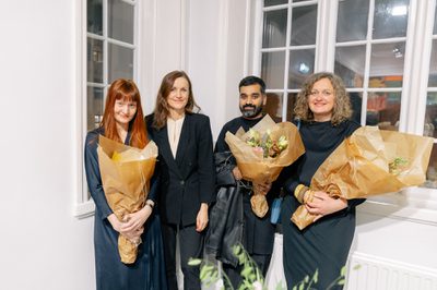 Eline Benjaminsen, Elisabeth Byre, Nikhil Vettukattil og Margrethe Kolstad Brekke. Foto: Kristine Jakobsen