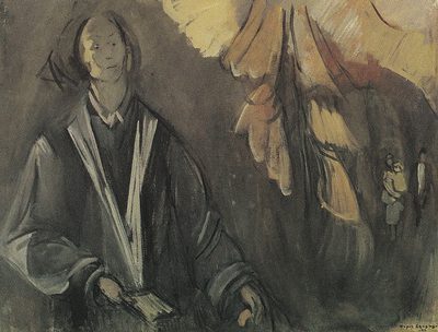 Ragnhild Langmyr Kvinne i landskap 1985